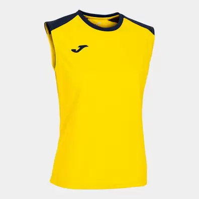 Tank top woman Eco Championship yellow navy blue