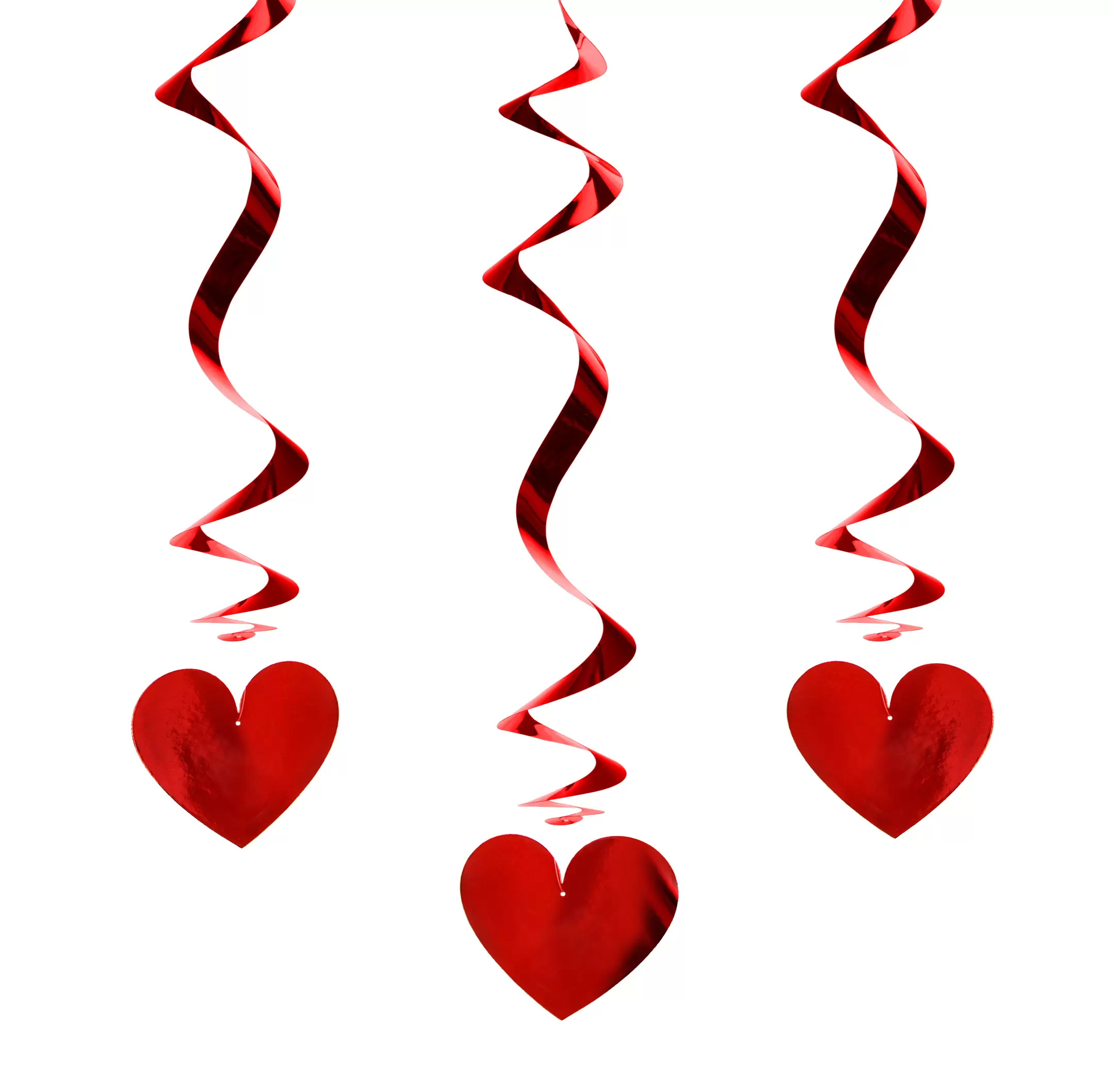 Swirl Spiral Coeur Rouge 60cm 3 Pièces