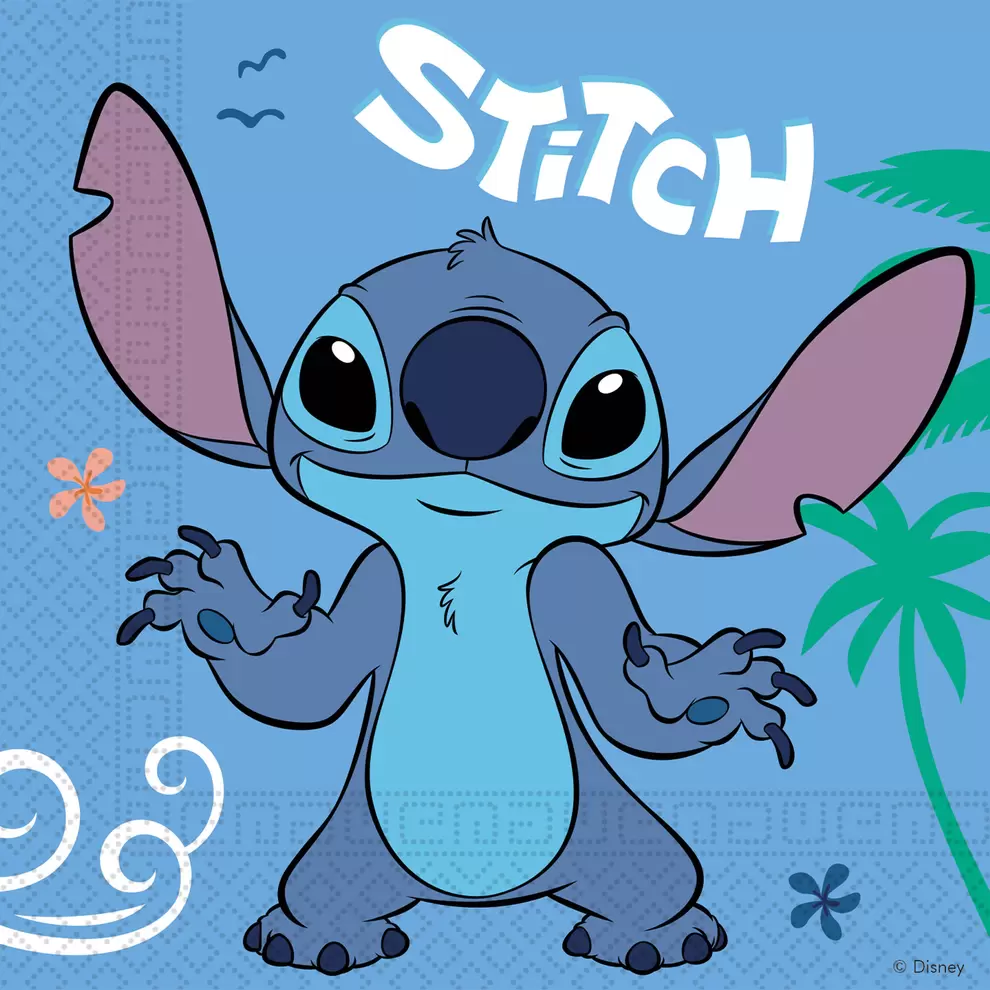 Serviettes Stitch 2-Plis 33x33cm FSC 20 Pièces