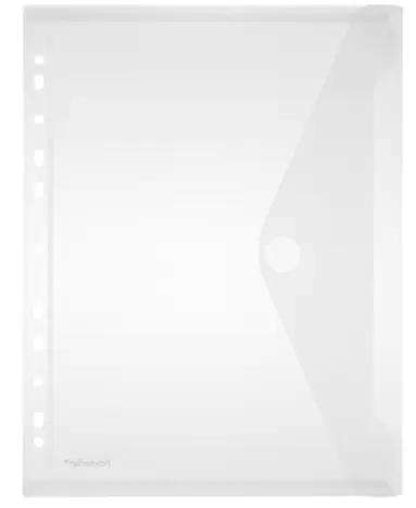 Pochette Avec Fermeture Velcro + 11 Trous A4 Transparent