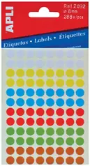 Étiquettes Ø 8mm 3 Feuilles 288 Pièces
