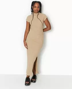 Top en maille côtes plates