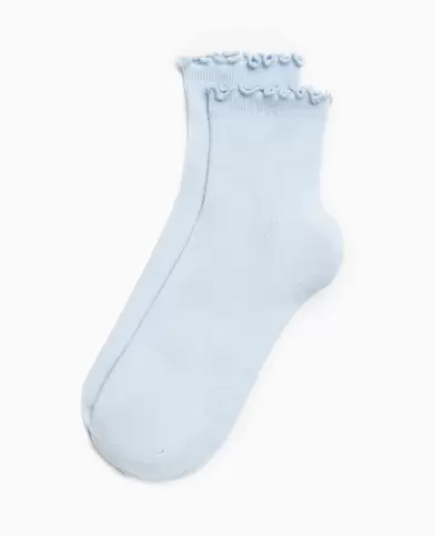 Chaussettes avec bords ondulées