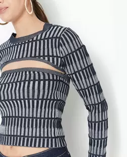 Top 2 en 1 bustier et manches