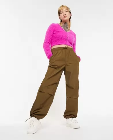 Pantalon parachute ceinture élastiquée