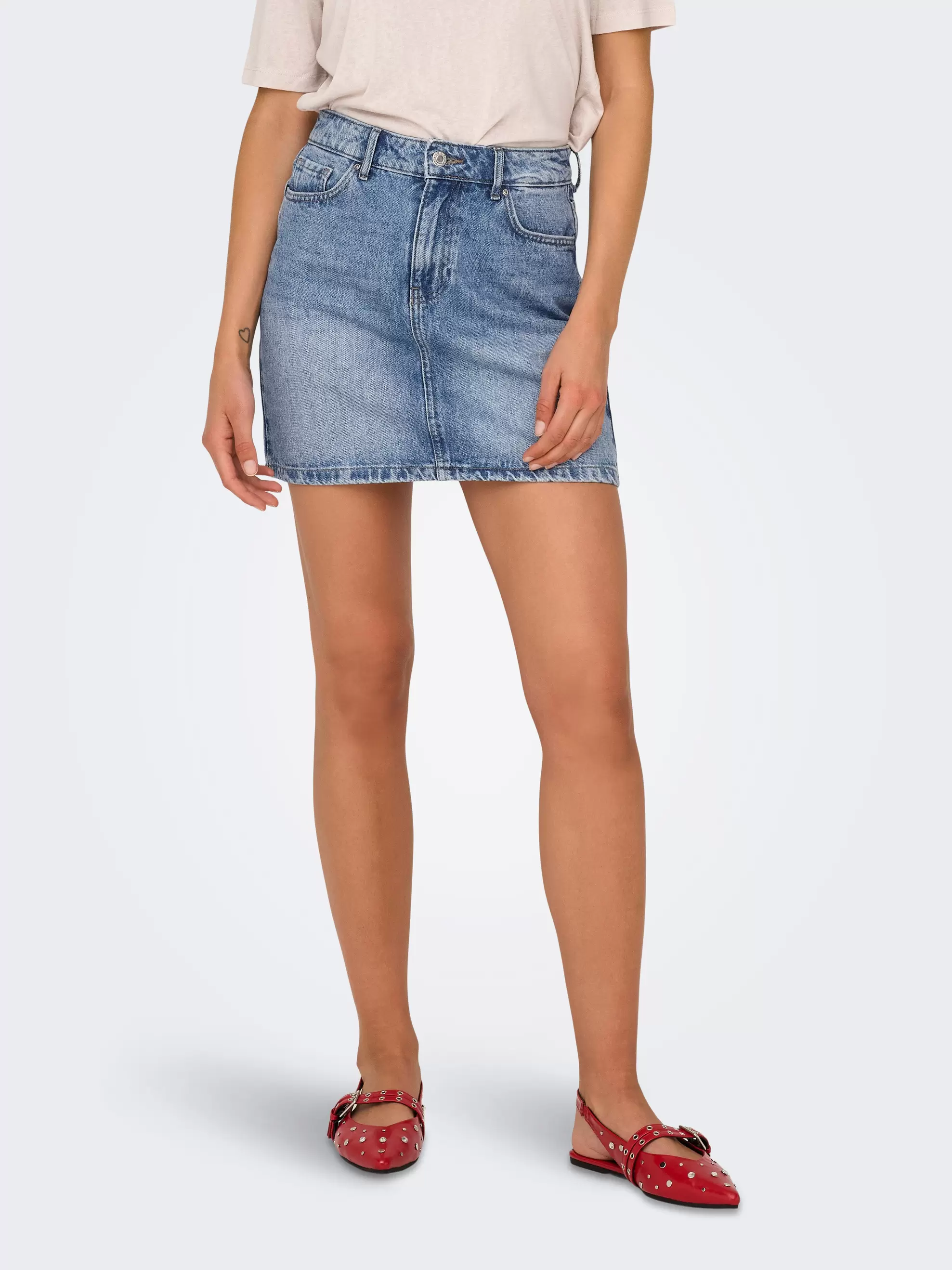 ONLSTELLA Jean Jupe courte