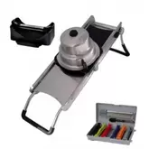 Revolution Master Mandoline de Cuisine Inox Lame Droite, 6 peignes julienne