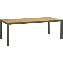 Table de jardin Toulon - couleur anthracite - 74x212x100 cm