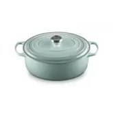 Cocotte Fonte Signature Ovale 6,3 L Bleu Sea Salt (31 cm)