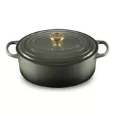 Cocotte Fonte Signature Ovale 6,3 L Vert Thym Edition Limitée (31 cm)