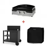 Starterspack Plancha Gaz Signature Allure Fonte 260 Duo + Desserte