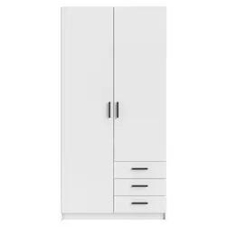 Garde-robe Sprint 2 portes - blanche - 200x98,5x50 cm