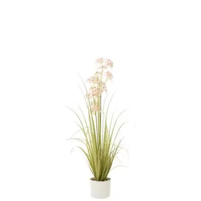 Kunstplant Allium in Pot Roze/Groen