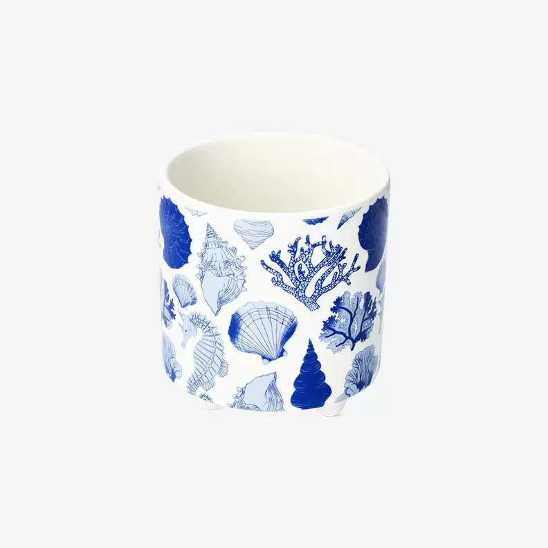 Cache‑pot motif coquillage - 11 cm