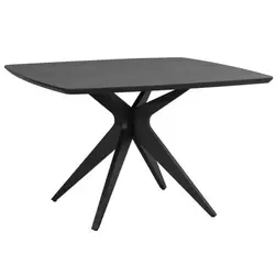 Table de salle &agrave; manger Suzanne carr&eacute;e - noire - 120x120 cm