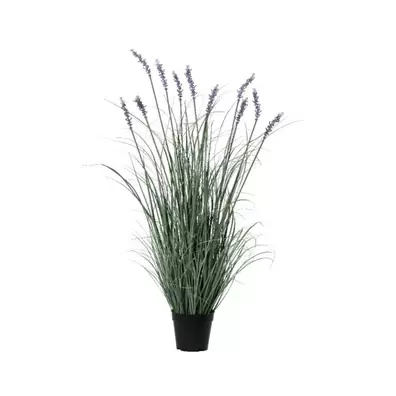 Kunstplant in PVC Pot met Paarse Bloemen - Slank en Elegant Design