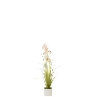 Allium Kunstplant Pot Groen Roze Decoratie Set 20 Stuks