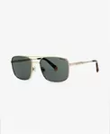 Lunettes de soleil aviateur carrées en métal