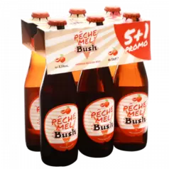 Bush Pêche Mel (5+1) clip 6 x 33cl