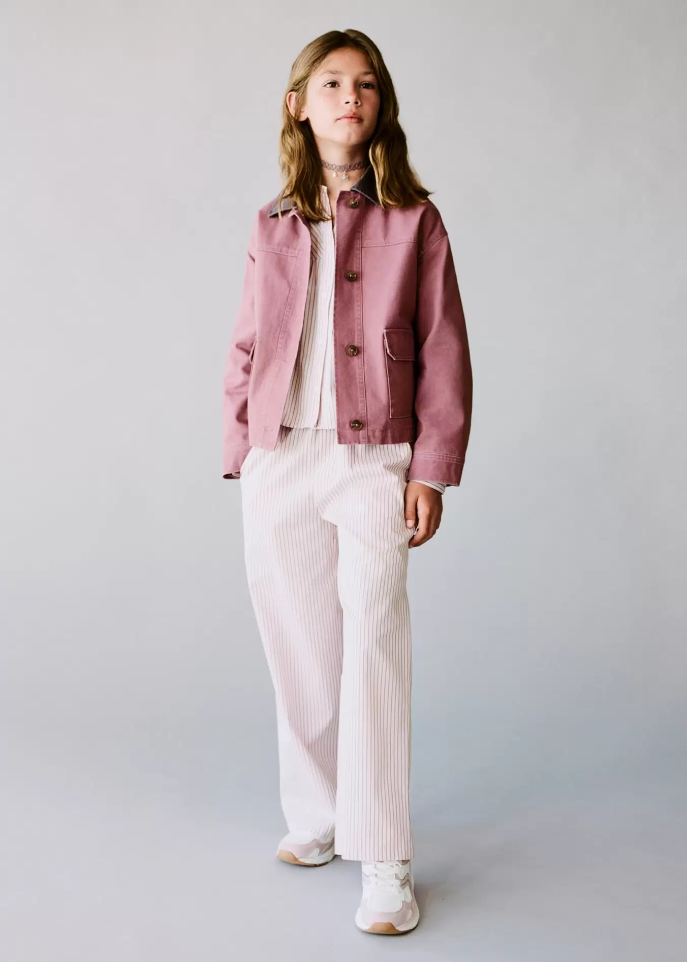 Pantalon coton à rayures