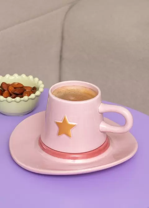 Tasse chapeau de cow‑boy avec soucoupe - 210 ml