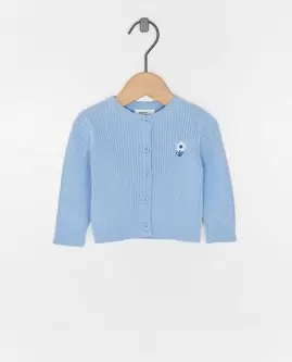 Cardigan avec une fleur brodée