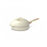 Fabuleuse Poêle Anti-Adhésive 8 en 1 24 cm Blanc Meringue 3,4L