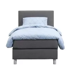 Lit tapissier Alta 4 pi&egrave;ces - gris fonc&eacute; - 90x200 cm
