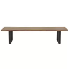 Pianosa - Banc de jardin en bois d'acacia massif et acier noir