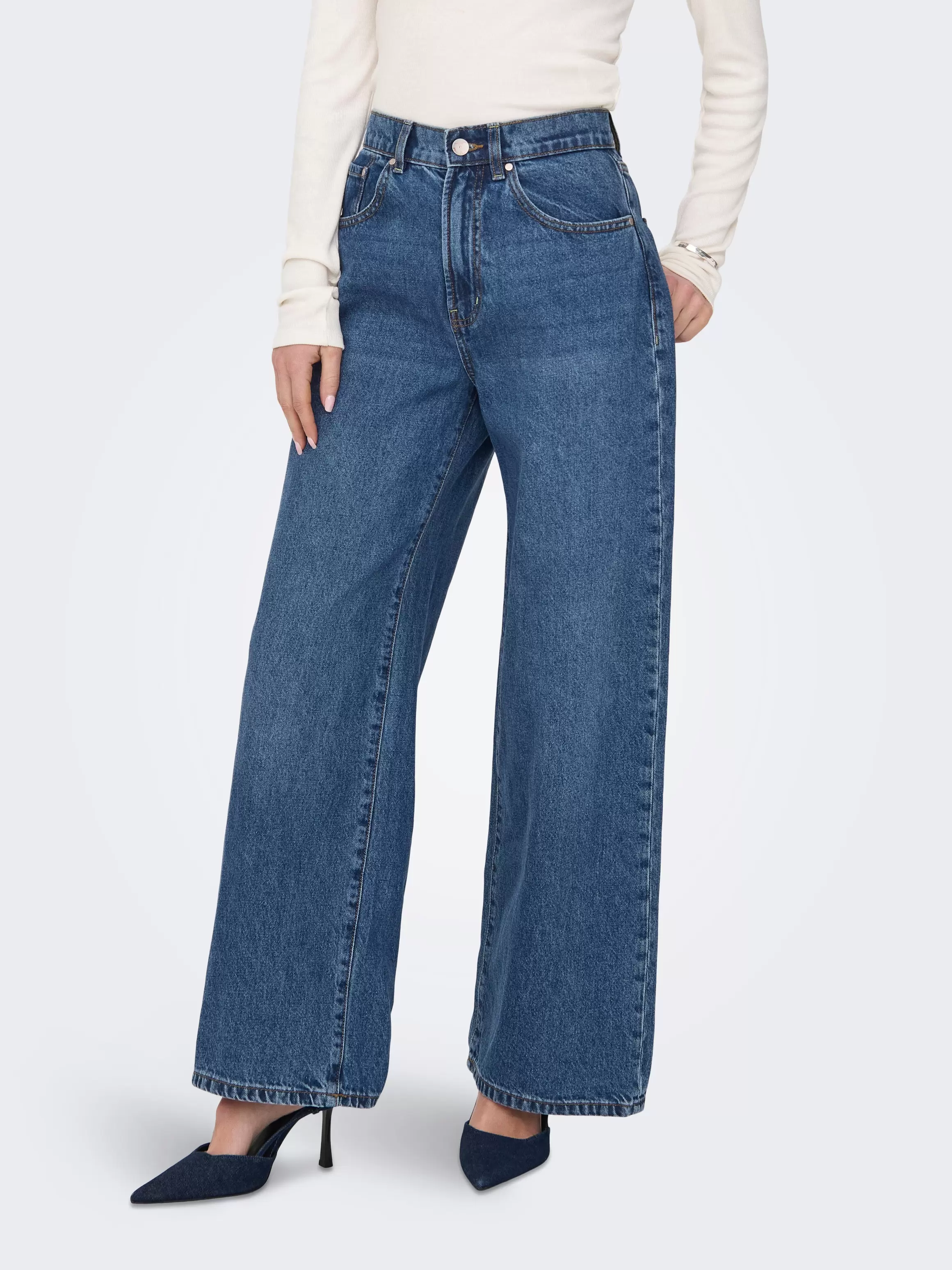 ONLHOPE Taille haute Wide Leg Fit Jeans