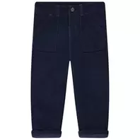 Pantalon uni en velours doublé et poches pour bébé garçon
