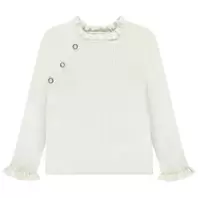Pull chaussette en tricot côtelé avec jolis boutons pour fille