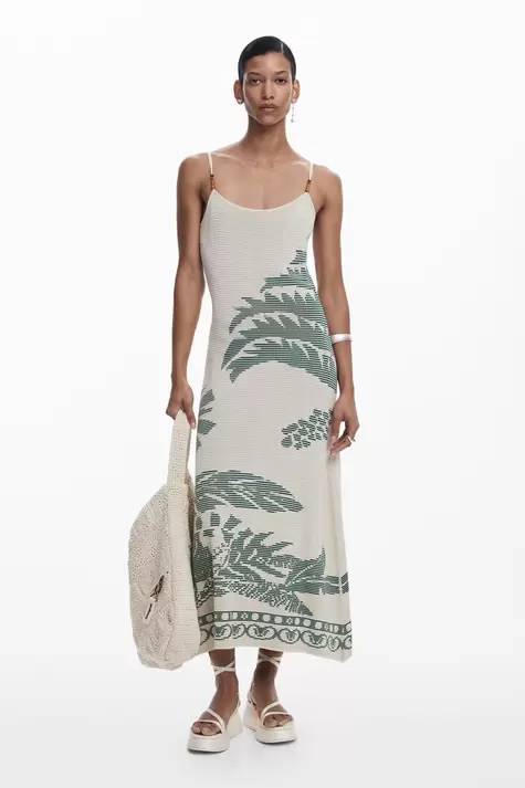Robe à texture palmier