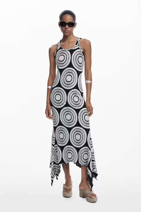 Robe longue à cercles