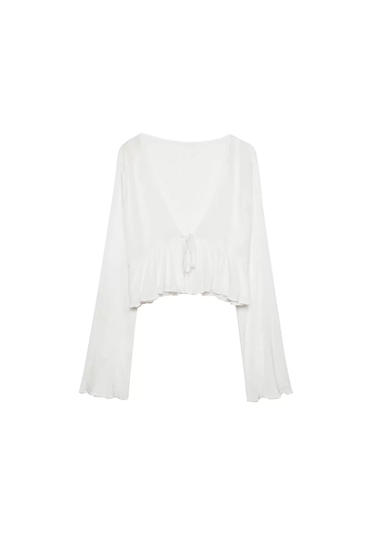 Chemise à lacets et volants