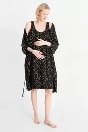 Set - nursing nightdress and dressing gown - 2 piece