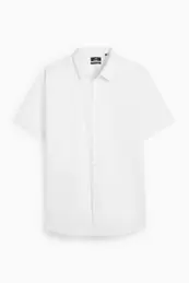 Shirt - regular fit - kent collar - non-iron - textured