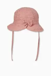 Baby hat - broderie anglaise
