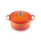 Cocotte Fonte Signature Ronde 5,3 L Orange Volcanique (26 cm)