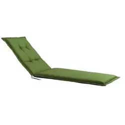 Coussin pour lit bain de soleil Brest - vert fonc&eacute; - 190x60 cm