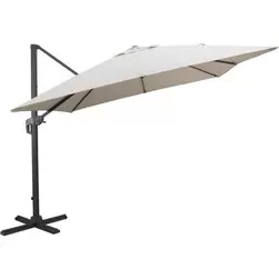 Parasol d&eacute;port&eacute; Iris - couleur sable - 300x300 cm