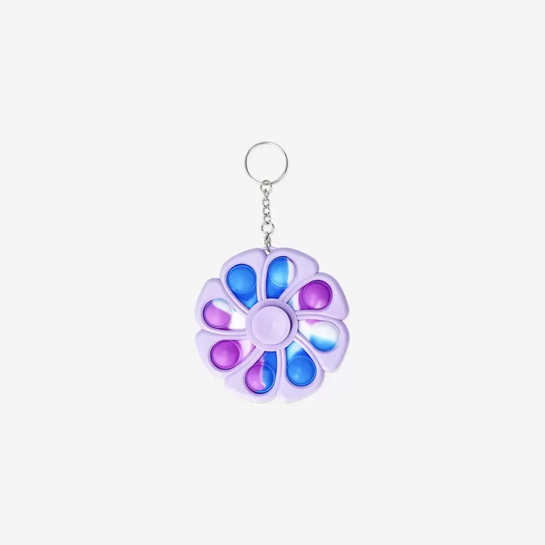 Porte‑clés fleur tournante
