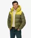 Doudoune à capuche Colourblock