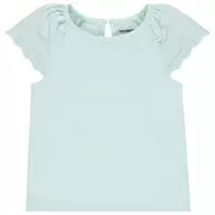 T-shirt manches courtes en broderie anglaise pour bébé fille