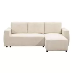 Canap&eacute; convertible Novara - &eacute;cru - 85x230x155 cm