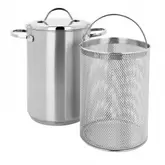 Specialties 3 Cocotte à Asperges en Inox Mat avec Panier 4,5 L