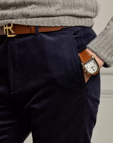 Pantalon Slim Fit fait main velours côtelé