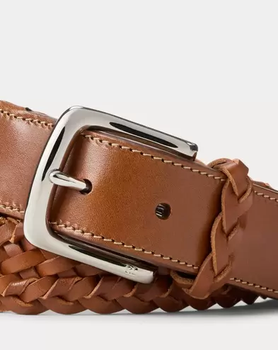Ceinture en cuir tressé