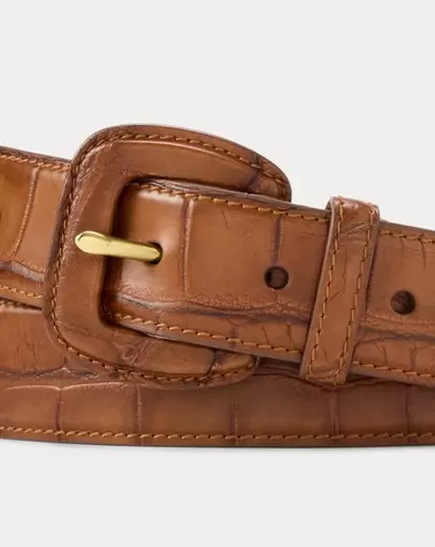 Ceinture en alligator tanné