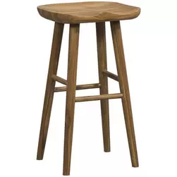 Tabouret de bar Wout - bois de teck